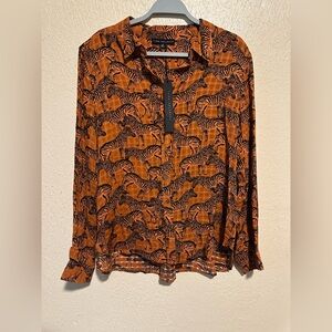JANE & DELANCY‎ ZEBRA BLOUSE Size X-Large
